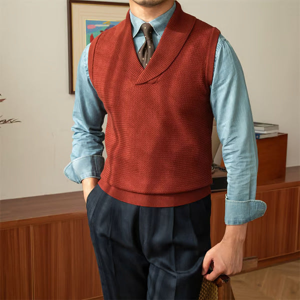Gestrickte Business-Weste - Altes Geld