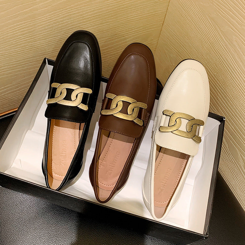 Altes Geld Gold Schnalle Loafers - Altes Geld