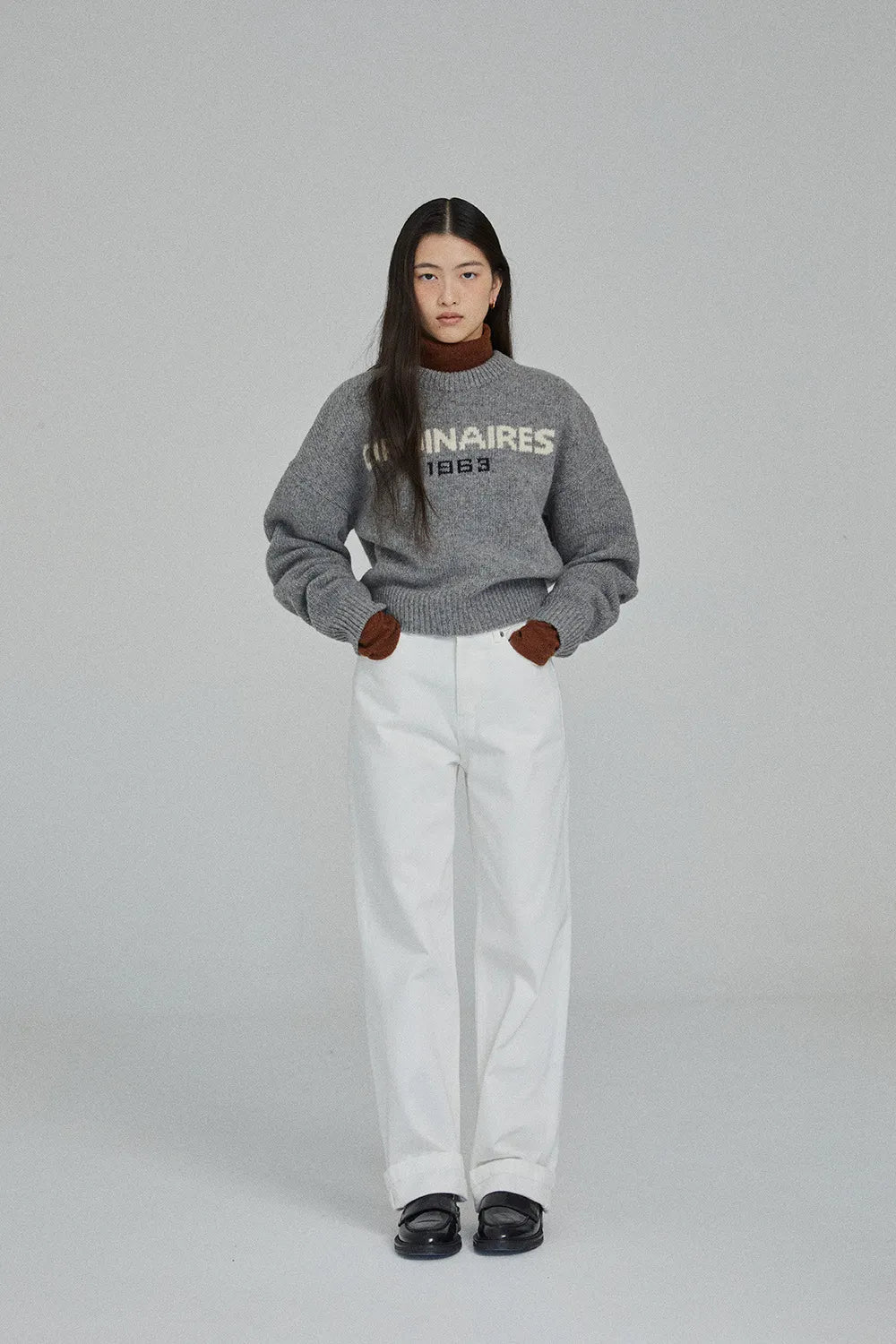 Retro-Alphabet-Strickpullover - Altes Geld