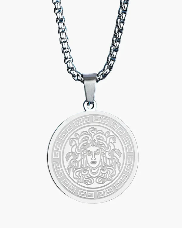 Medusa Lange Kette (Gold & Silber) - Altes Geld