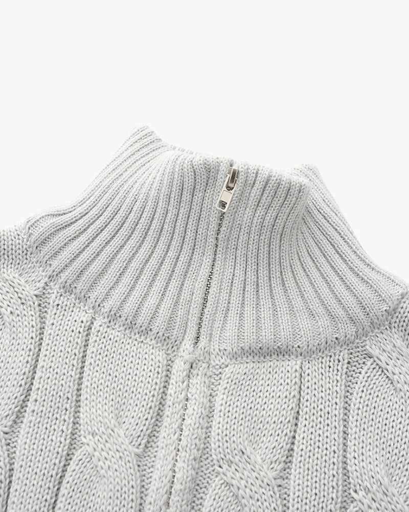 Verbier Pullover mit halbem Reißverschluss - Altes Geld