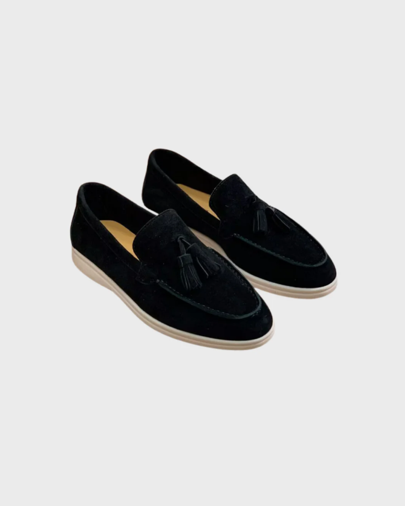 Altes Geld Wildleder Tassel Loafers