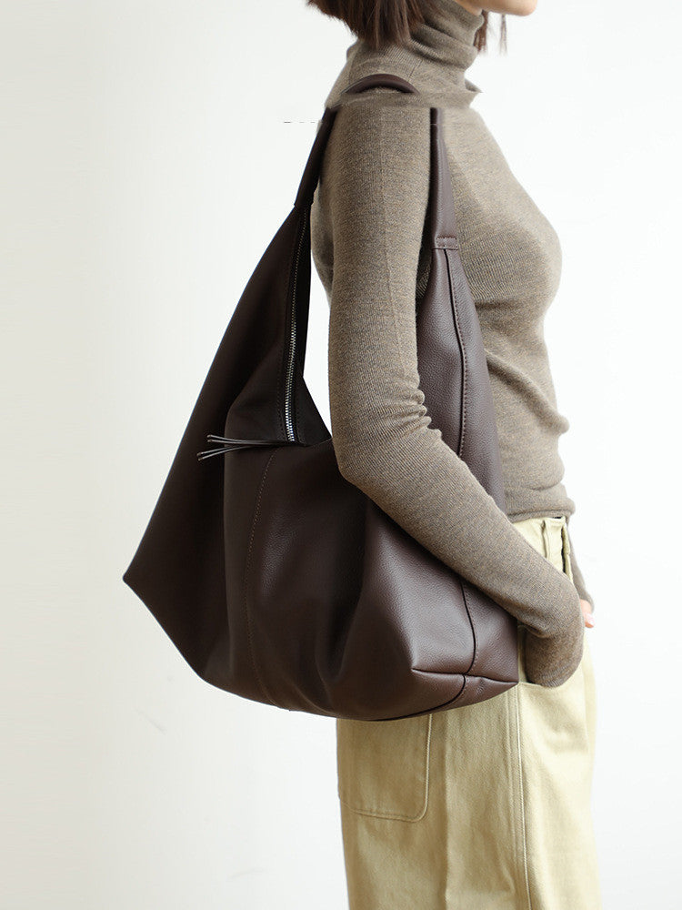 Altes Geld aus echtem Leder Hobo-Tasche - Altes Geld