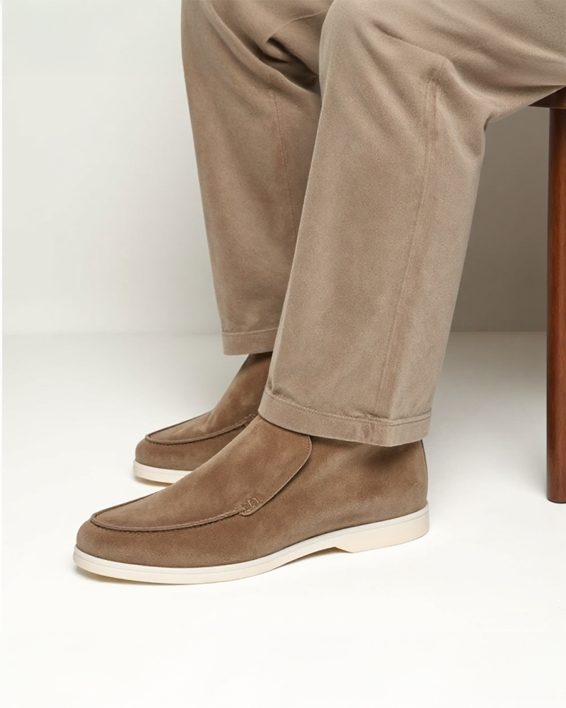 Altes Geld Hohe Wildleder-Loafer