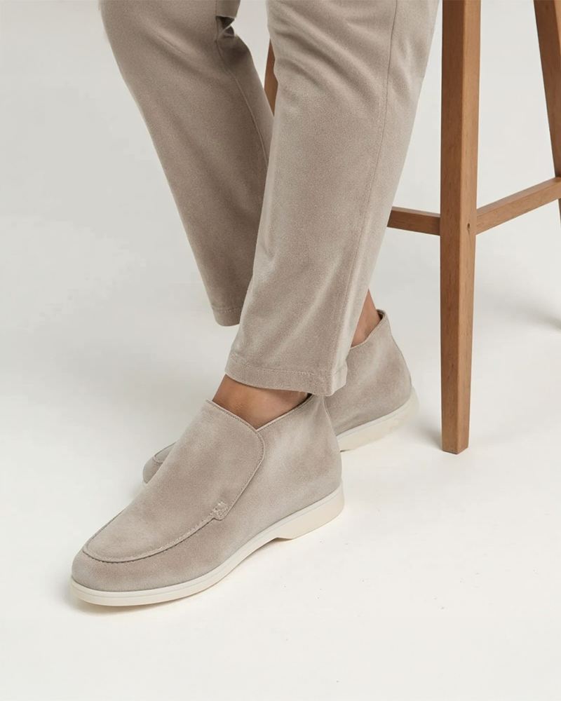 Altes Geld Hohe Wildleder-Loafer