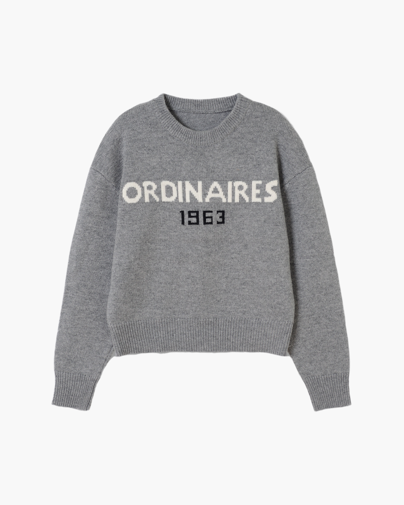 Retro-Alphabet-Strickpullover - Altes Geld